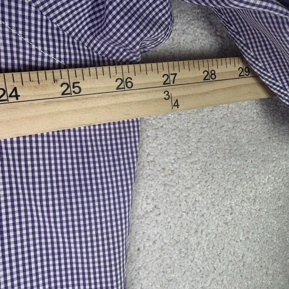 Polo Ralph Lauren Yarmouth Purple Check Dress Shirt‎ Button Down Sz 16.5 34/35